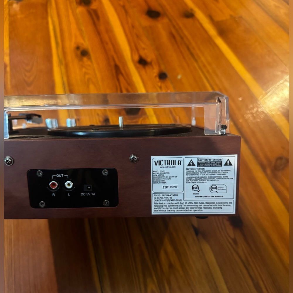 Victrola VTA-71 Brown Portable Turntable